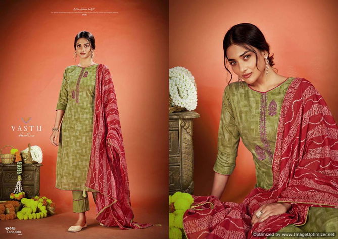 Netra Vol 5 By Vastu Embroidery Printed Cotton Readymade Dress Wholesale Shop In Surat